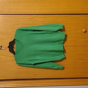 Green V-Neck Sweater